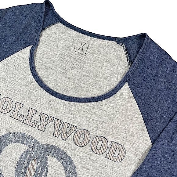 XXI size large grey & blue baseball style shirt with “Hollywood Rebels” on front - Picture 2 of 8